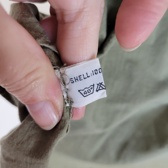 Men's Air Force short sleeve Button front khaki/green Shirt Size L 100% Cotton - Picture 7 of 8